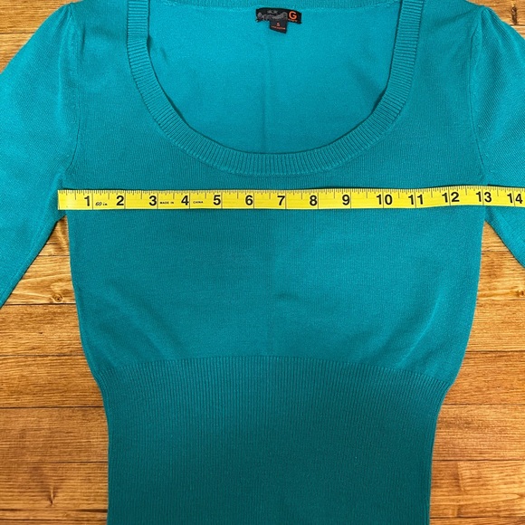 G By Guess Teal Fitted Sweater *EUC* - Picture 10 of 12